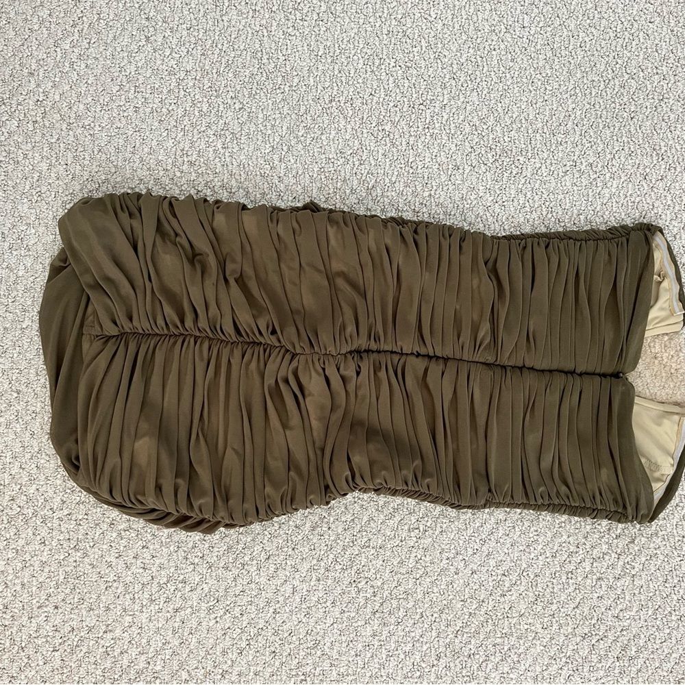 Michael Costello Olive Strapless Ruched Mini Dress - Picture 3 of 4